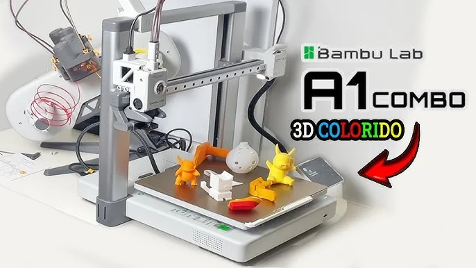 Impressora 3D Bambu Lab A1 Combo usada na produção de bonecos 3D personalizados da 3D Art Osasco